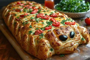 Delicious Pizza with Pepperoni and Mozzarella