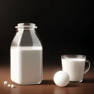Refreshing Milk in a Ceramic Mug
