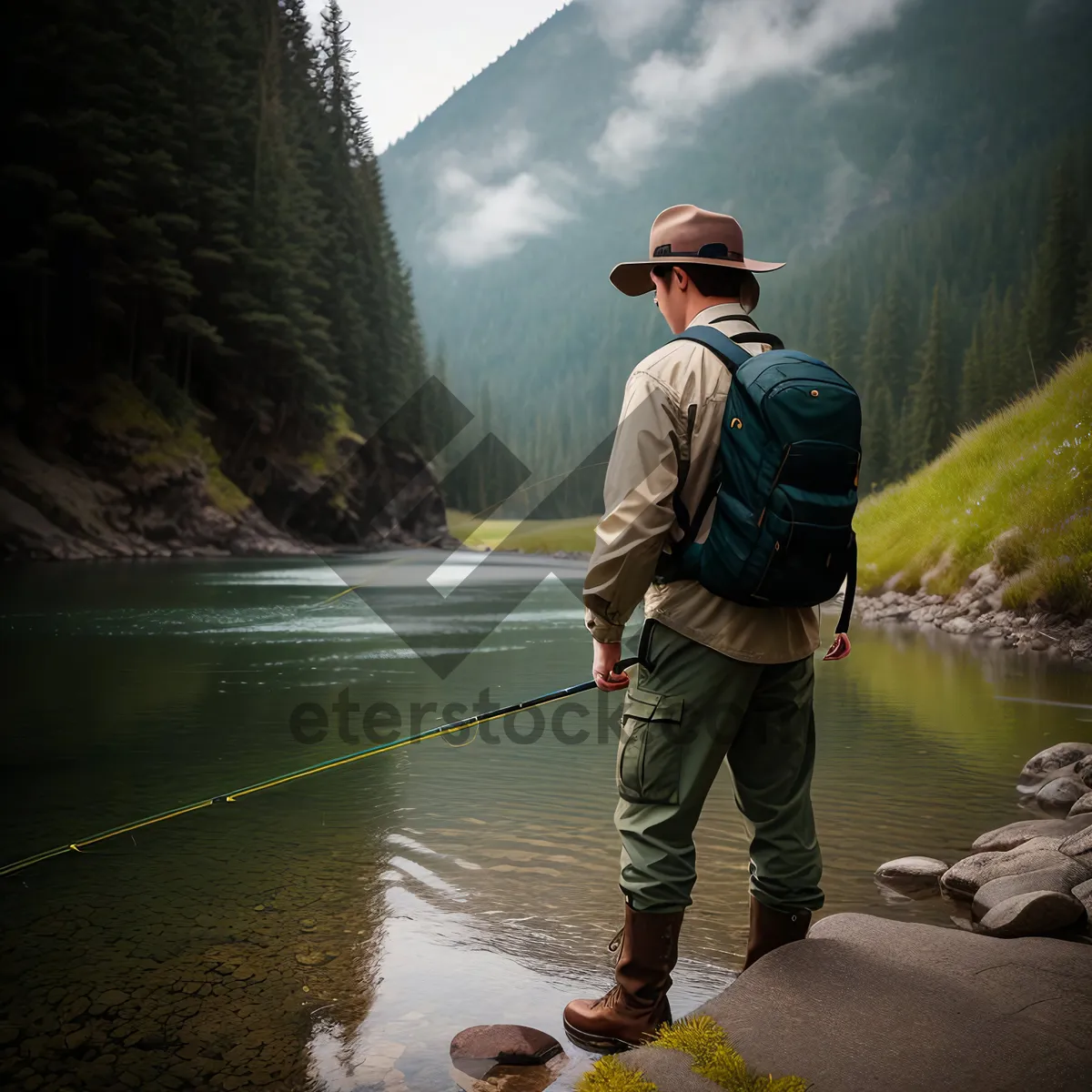 Picture of Outdoor Fishing Adventure Under the Summer Sun