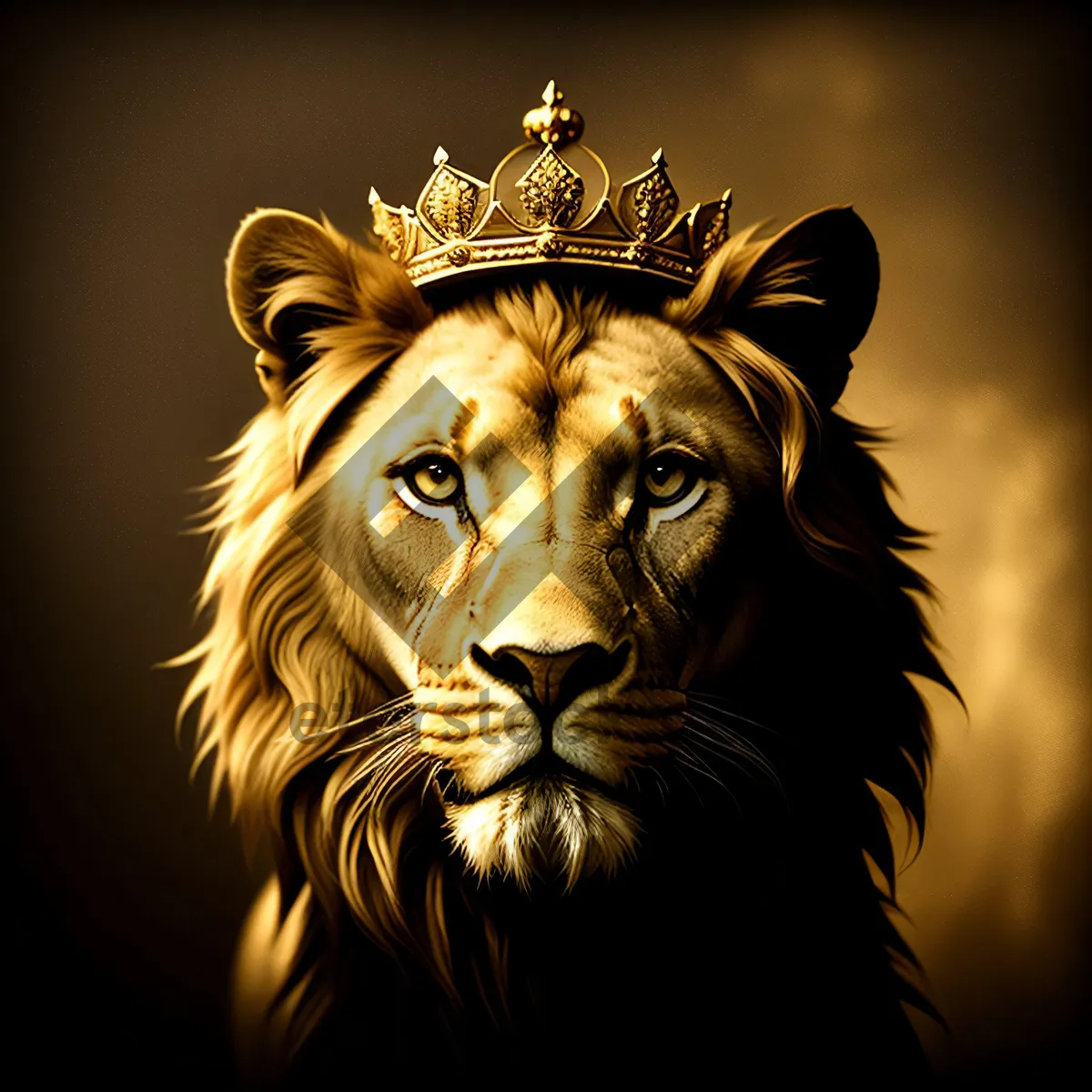 Picture of Majestic King: Fierce Lion's Regal Portrait
