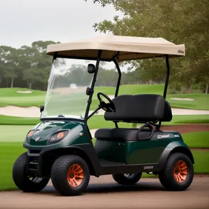 Golf Cart on the Green