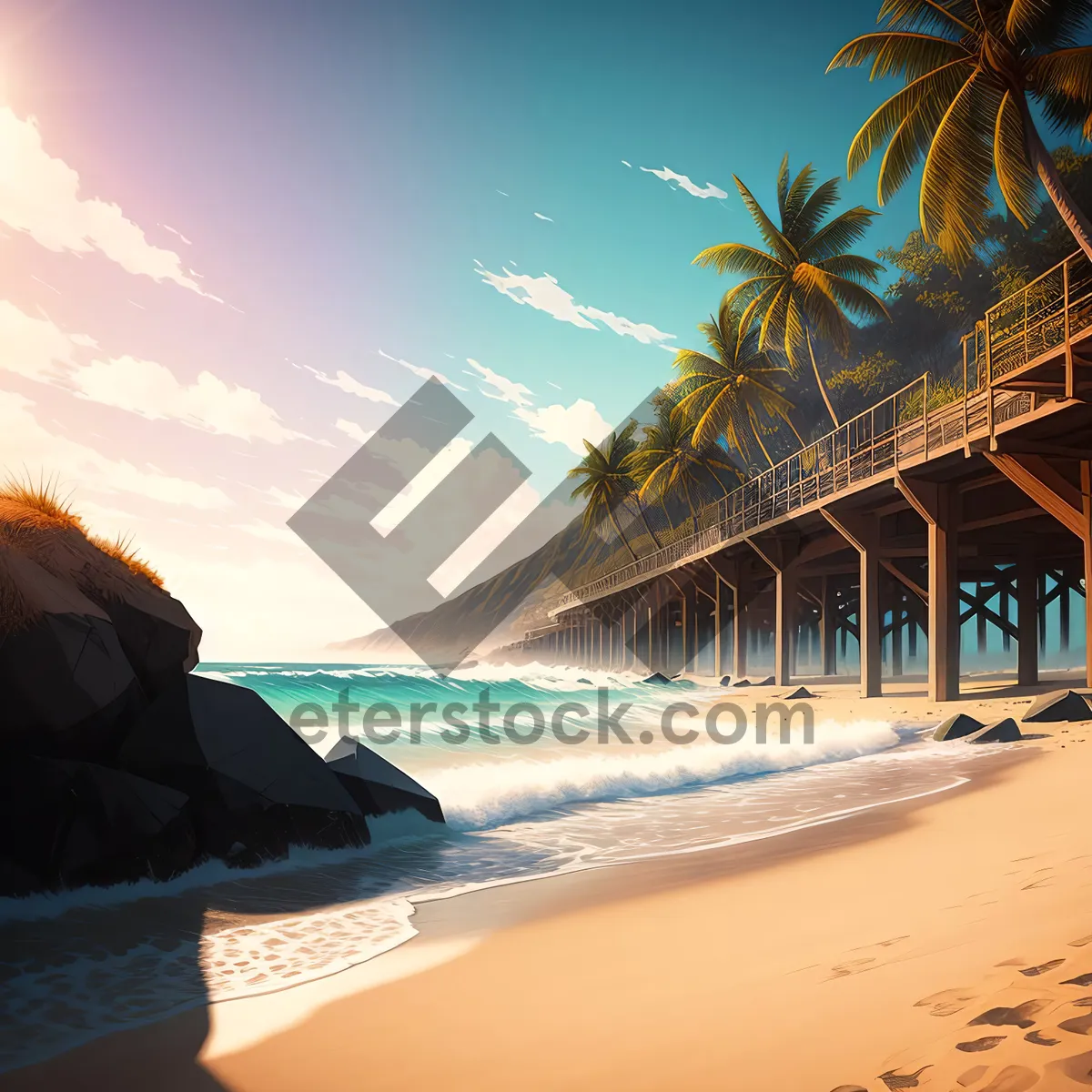 Picture of Sun-kissed shores of tropical paradise