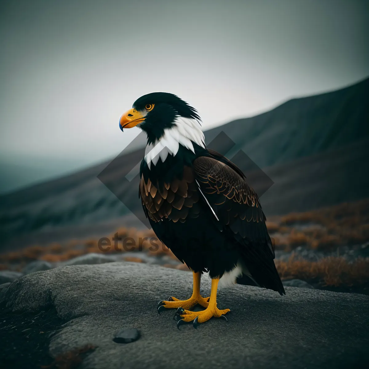 Picture of Yellow-eyed Starling with Majestic Feathered Beak