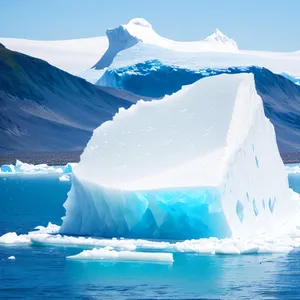 Majestic Arctic Glacier in Winter Wonderland