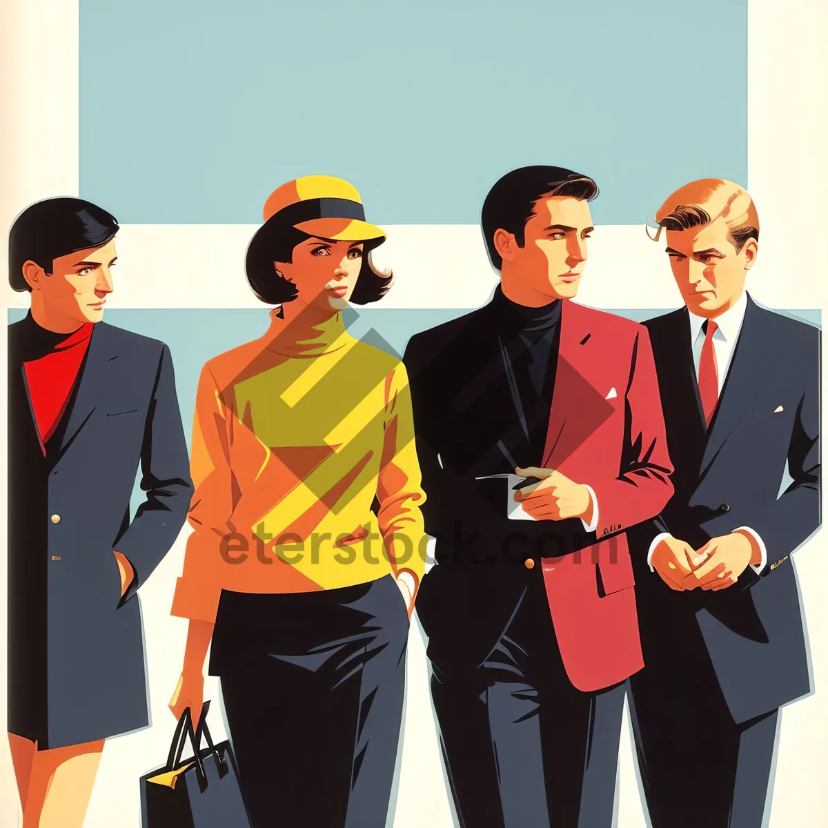 Picture of Happy businessman in construction helmet with team and success.