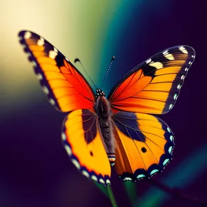 Delicate Monarch Butterfly on Yellow Flower