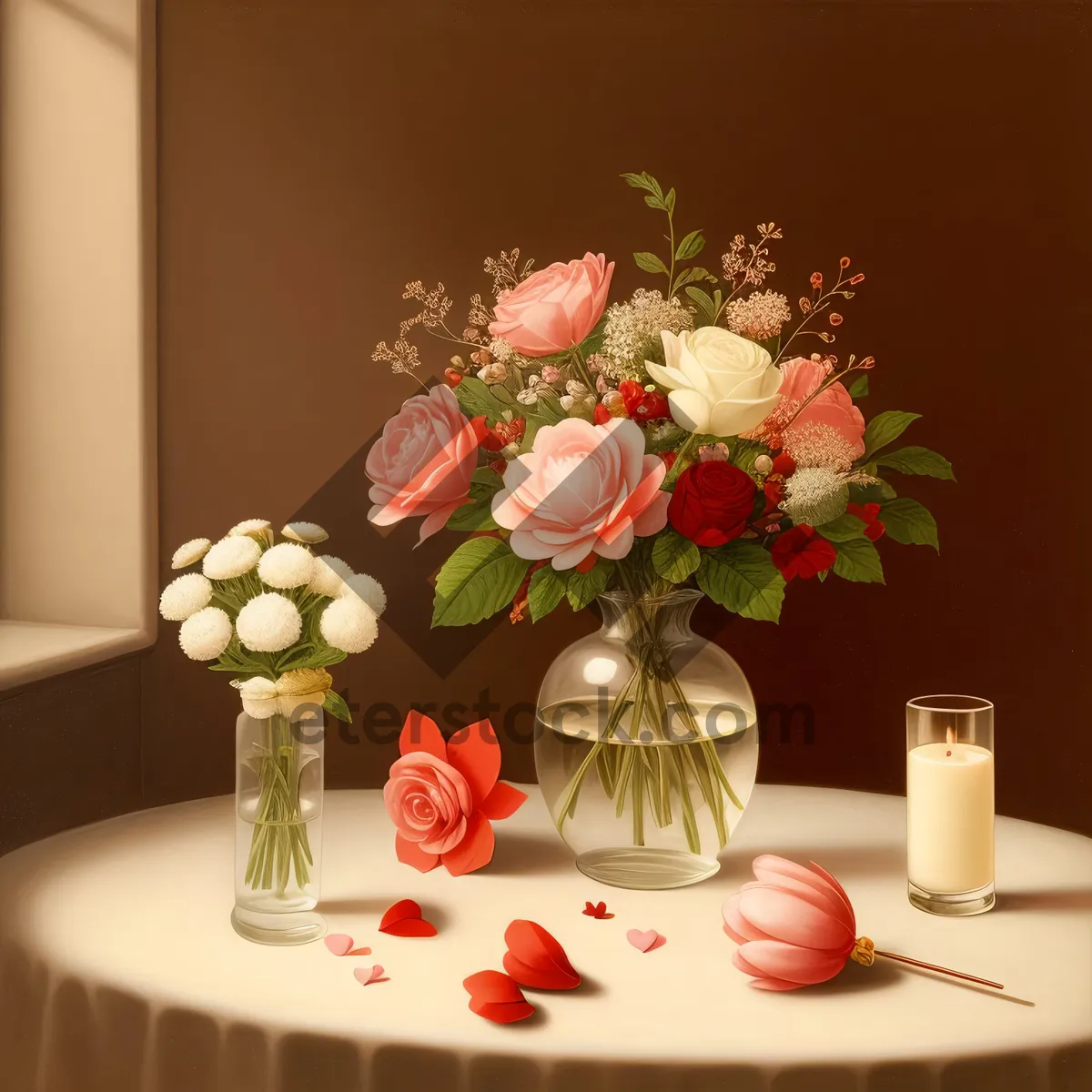 Picture of Romantic Wedding Tabletop Floral Arrangement