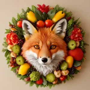 Fresh Fruit Basket with Pineapple, Apple, and Orange