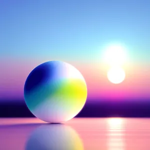 Glossy Orange Button with Reflection