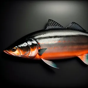 Underwater Seafood Catch: Coho Salmon and Tuna