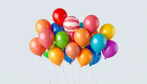 Colorful balloons adding fun to birthday party celebration