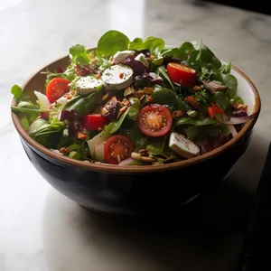 Fresh Veggie Salad with Herb Dressing - Delicious Lunch