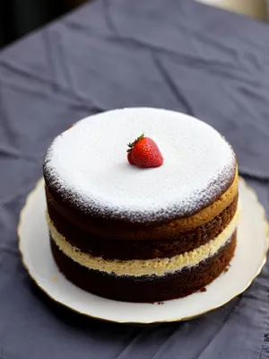 Delicious Strawberry Chocolate Cake with Creamy Mint Icing