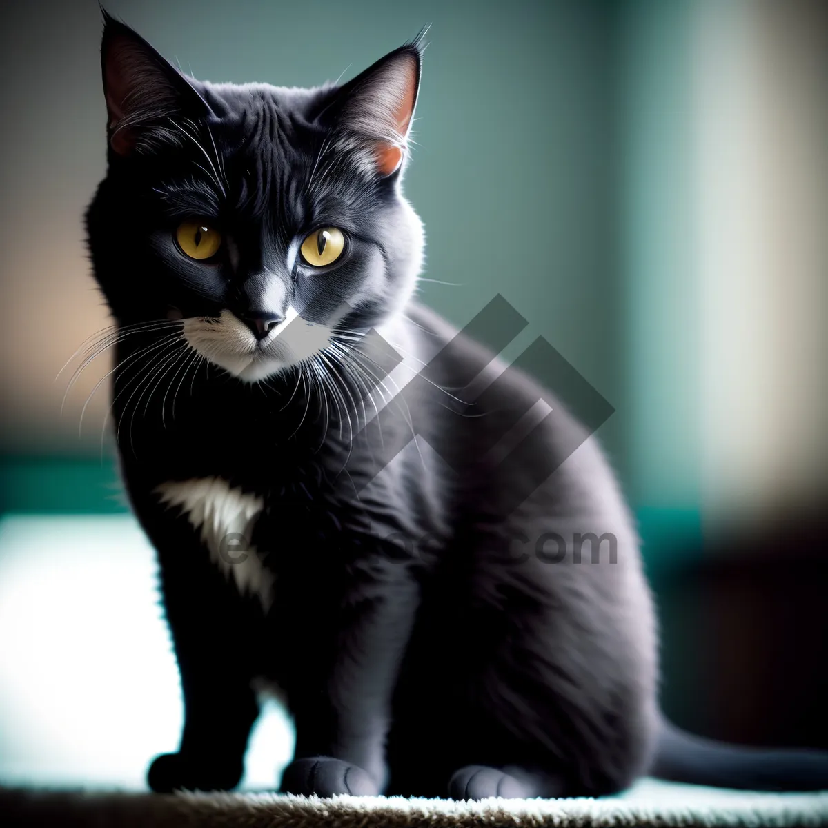 Picture of Curious Kitty with Adorable Eyes