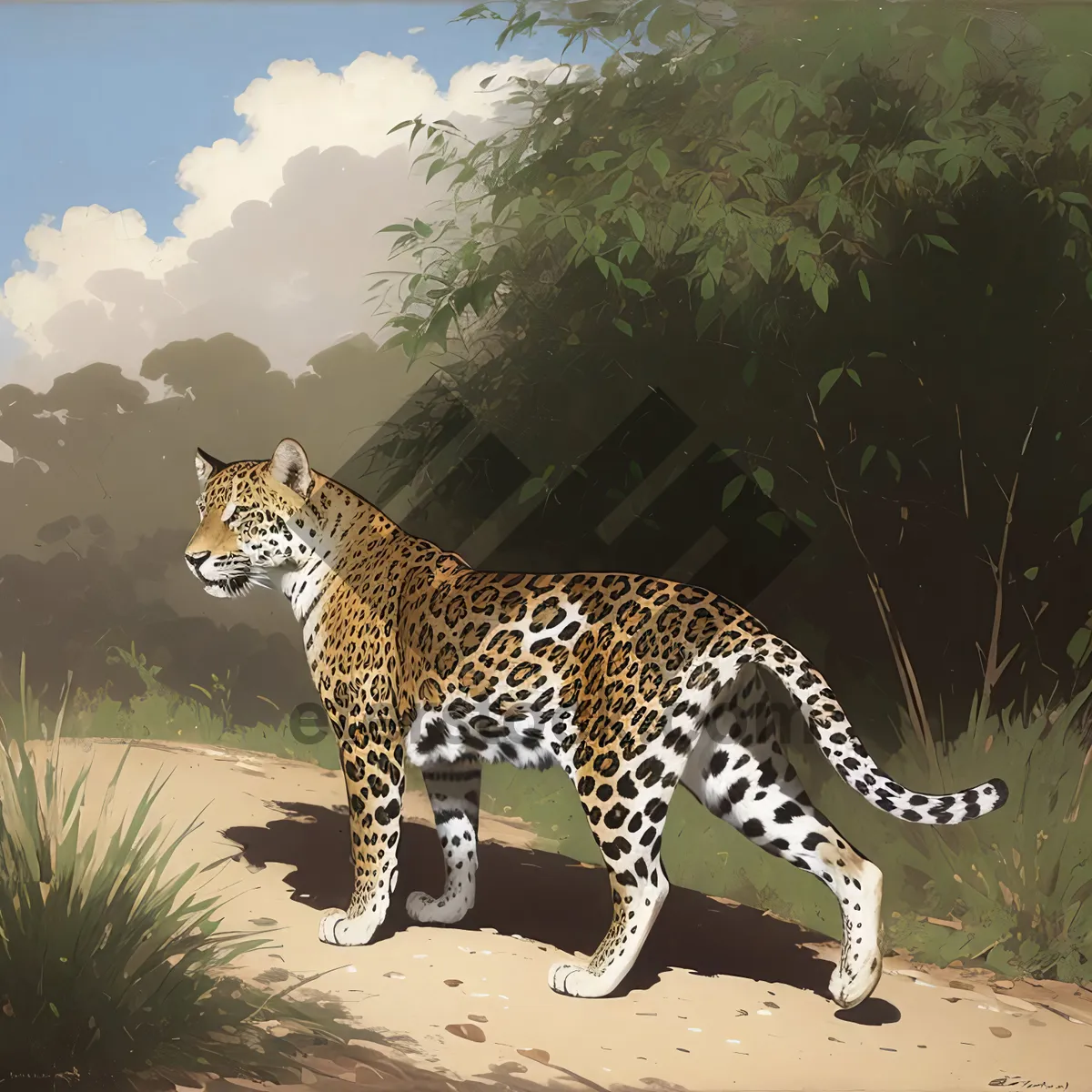 Picture of Spotted Big Cat in the Wild