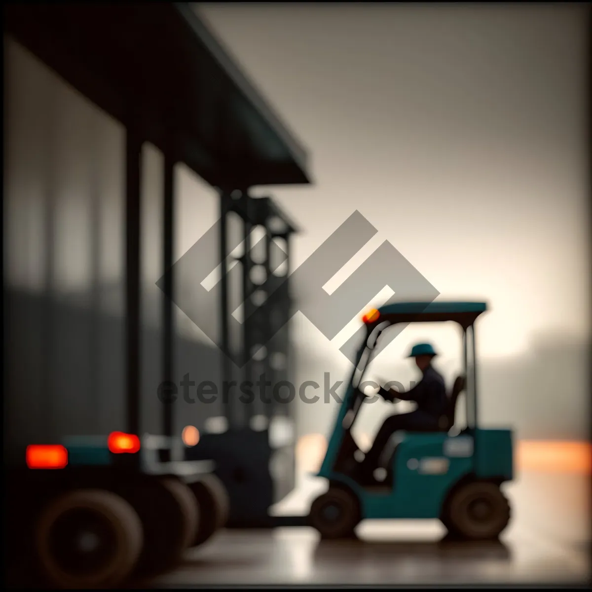 Picture of Miniature 3D Forklift Truck Transportation Image