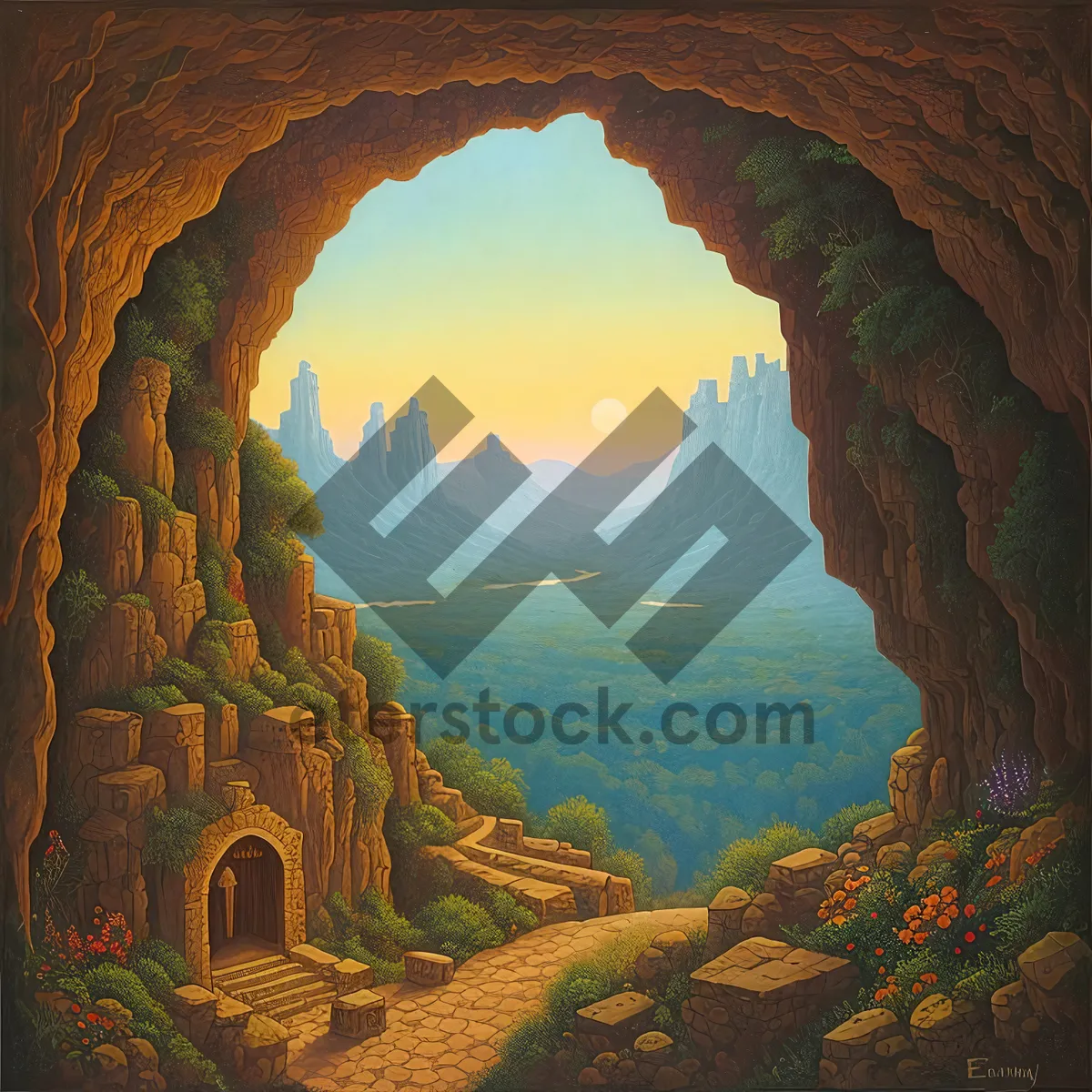 Picture of Serenity in the Canyon: Majestic Landscapes and Rocky Ravines