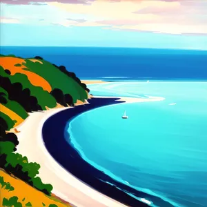 Serene Summer Seascape: Sun-kissed Beach Paradise