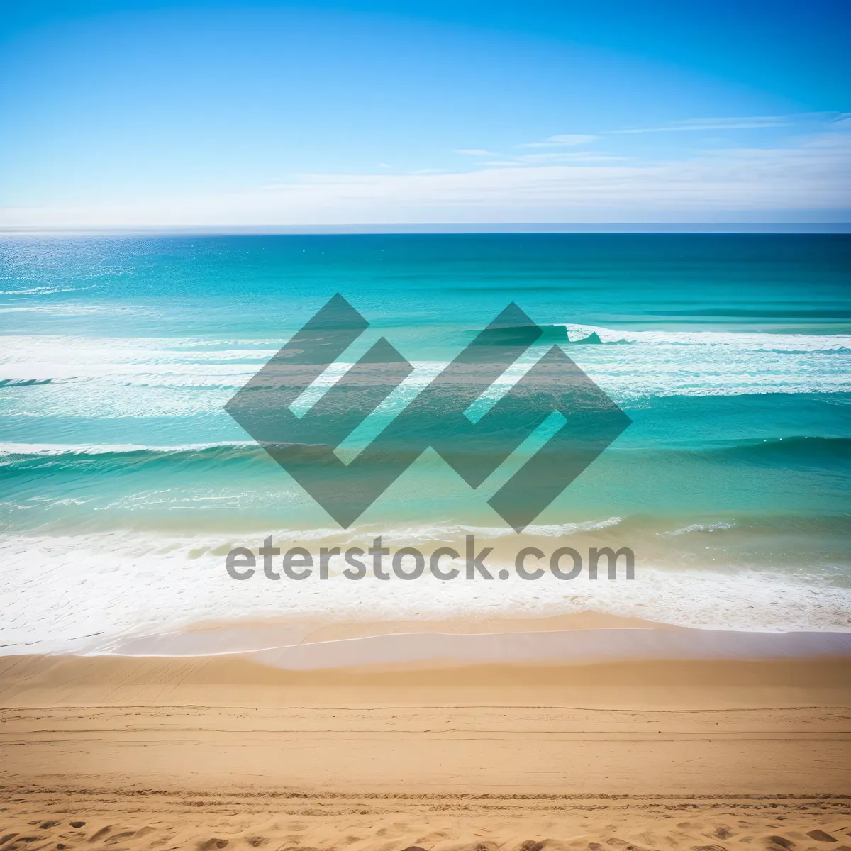 Picture of Serene Tropical Beachscape with Turquoise Waves