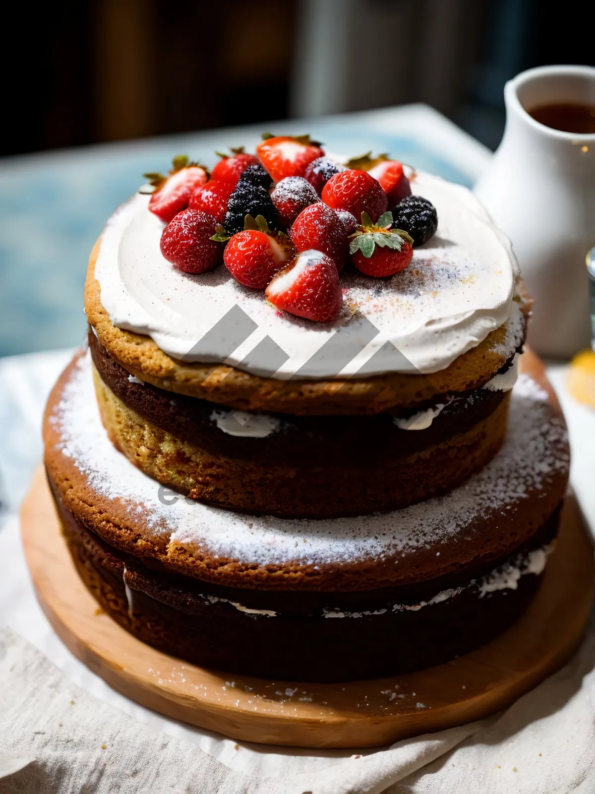 Picture of Delicious Sweet Berry Trifle with Chocolate Sauce