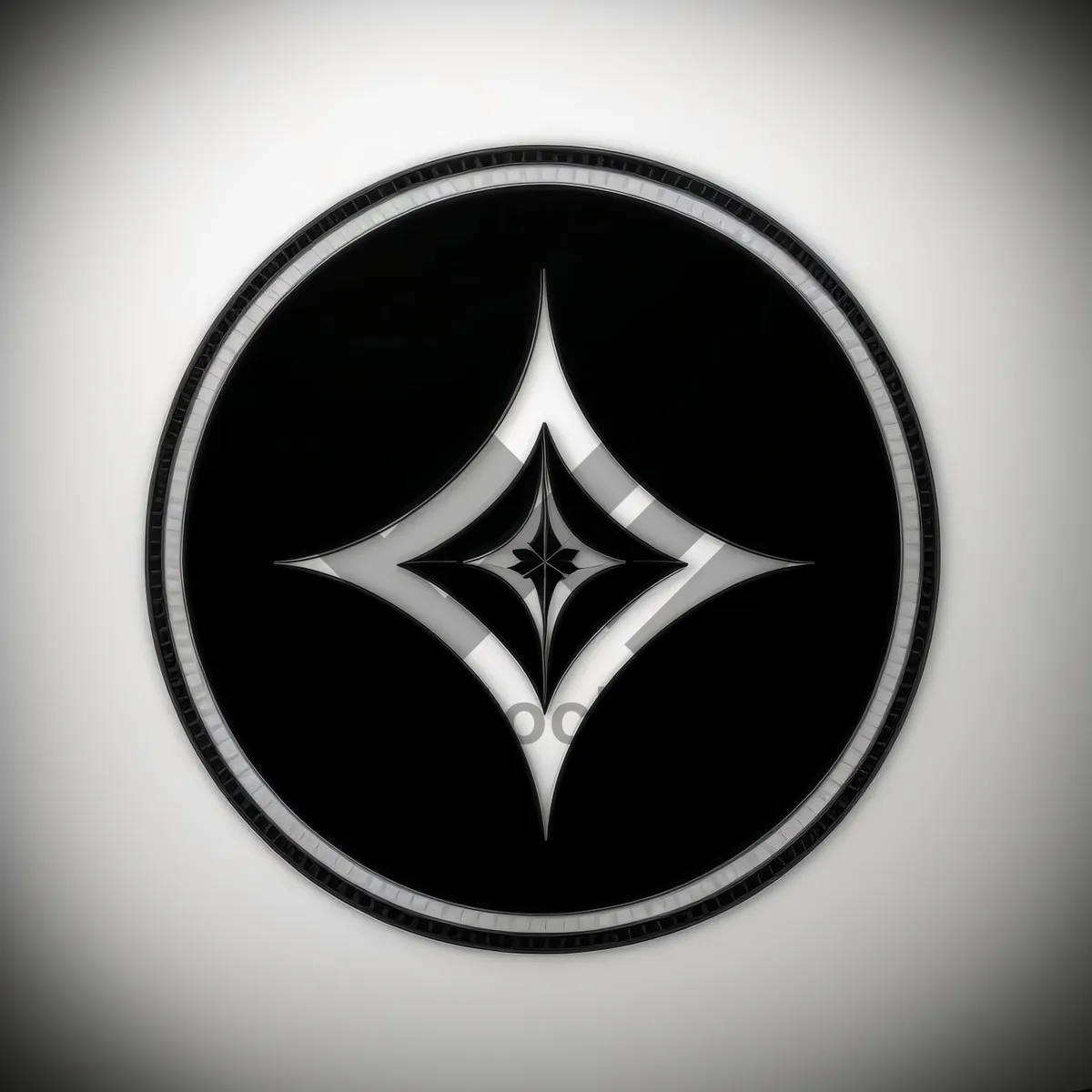 Picture of Modern Round Heraldry Icon Set - Black Shiny Web Graphics