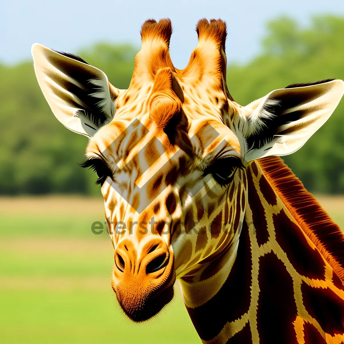 Picture of Wildlife Safari: Striped Zebra Graze in Grasslands