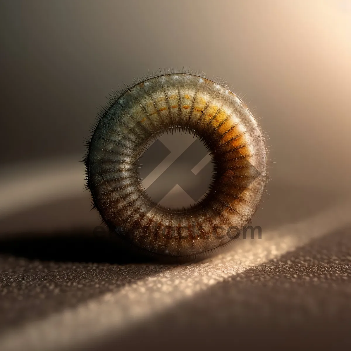 Picture of Coiled Millipede Structure: Circular Exoskeleton Pattern