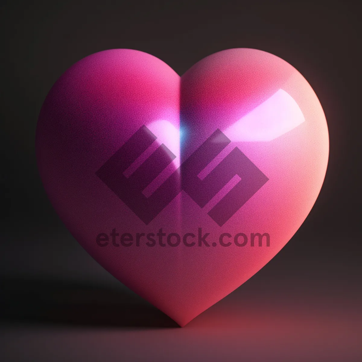 Picture of Colorful Heart-shaped Glass Icon for Valentine's Day