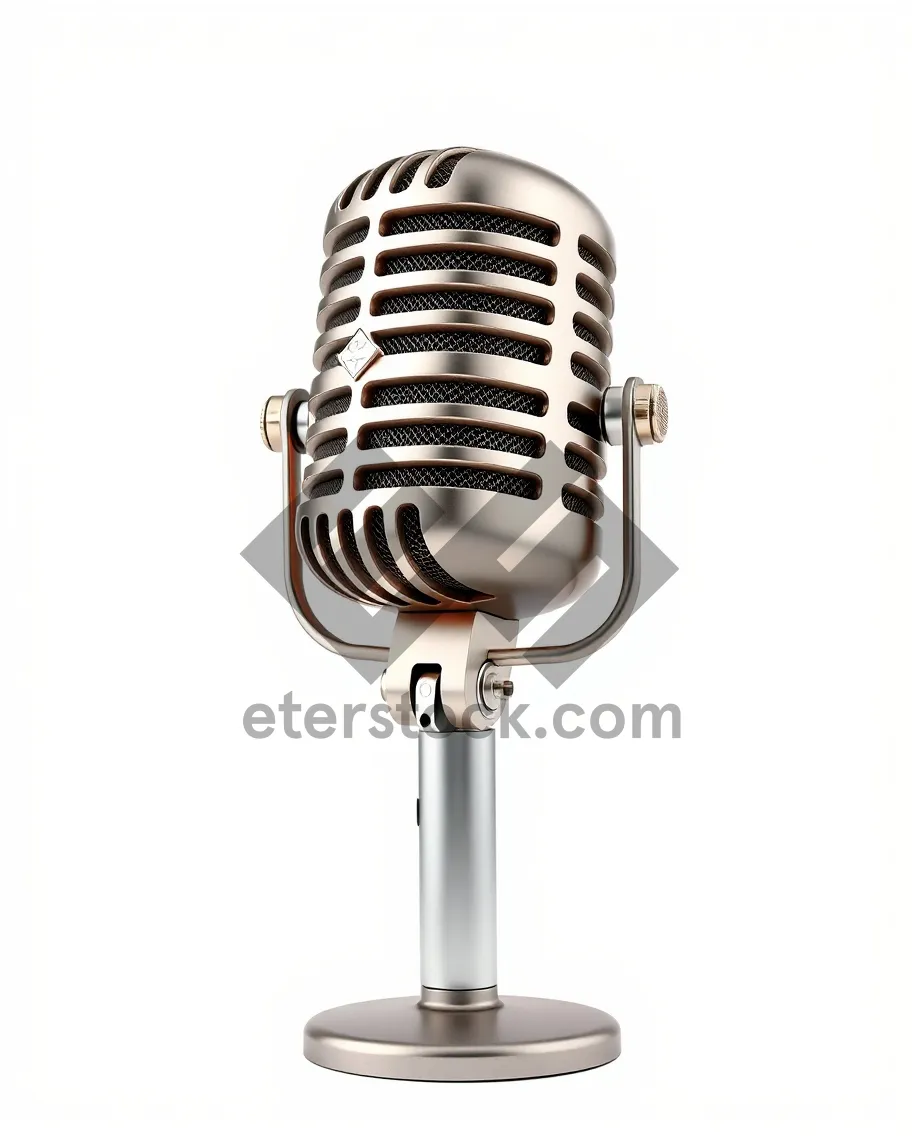 Picture of Classic Silver Microphone on Stage