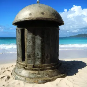 Coastal Tower overlooking Sparkling Ocean Waters