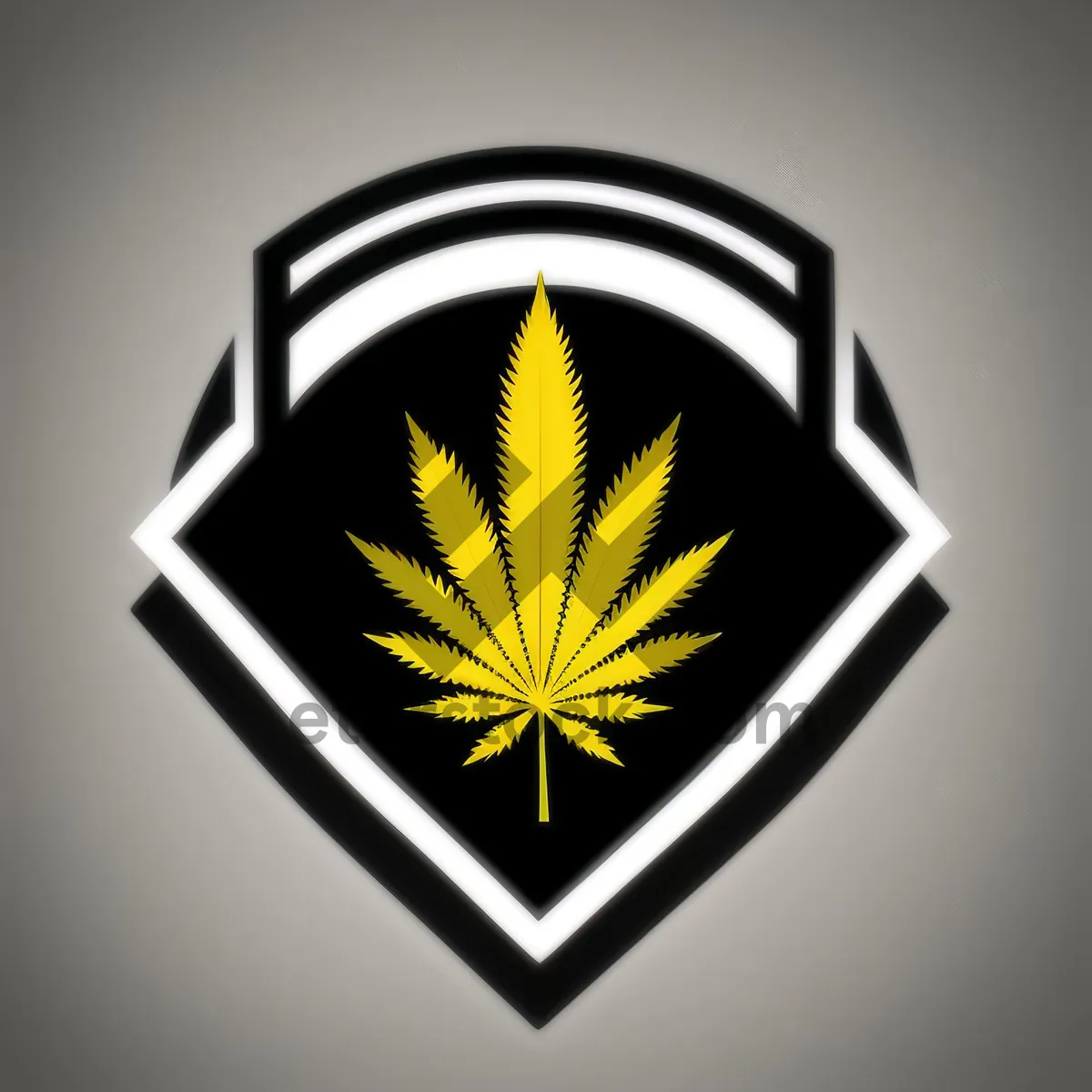 Picture of Shiny Heraldic Icon Design with Symbolic Button