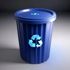 Plastic Drink Cup in Garbage Bin