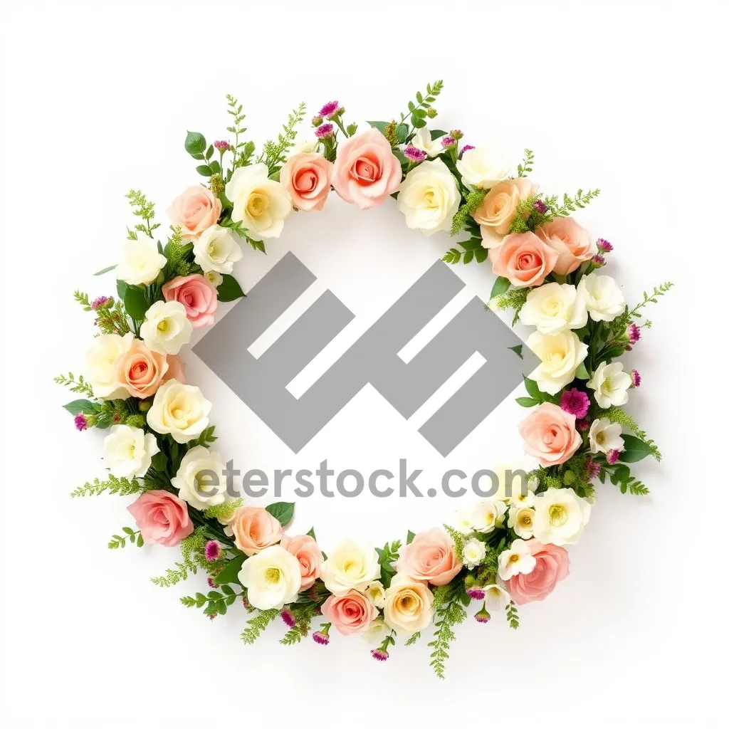 Picture of Floral Ornate Border with Retro Design