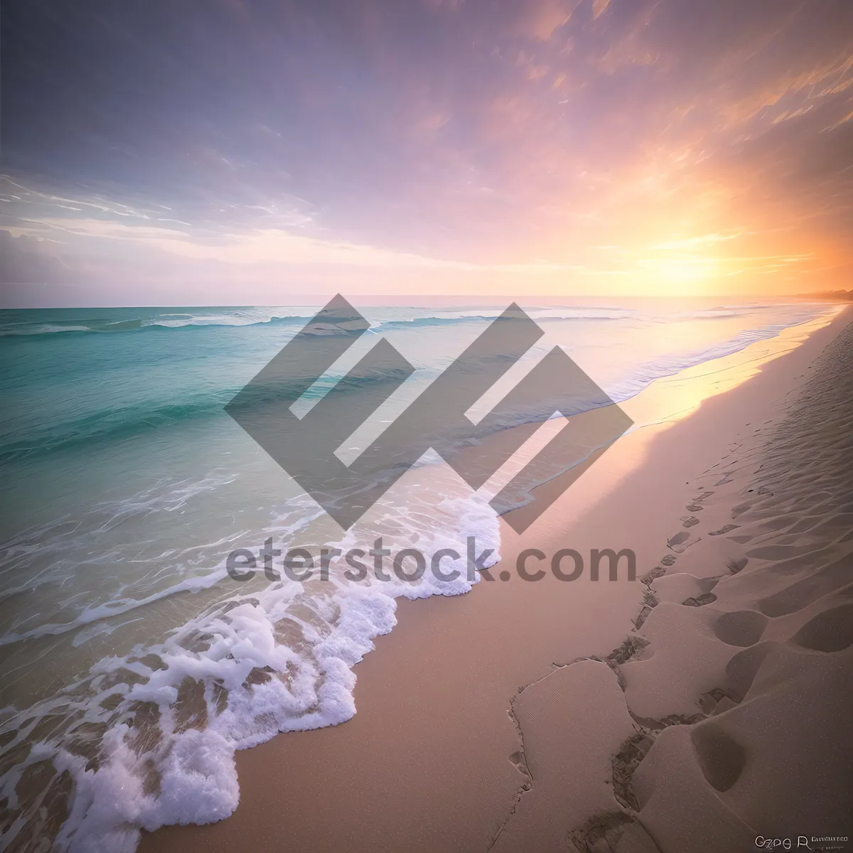 Picture of Idyllic Sunset by the Tropical Shore