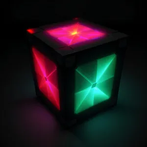 Black glass gem icon in 3D light shape