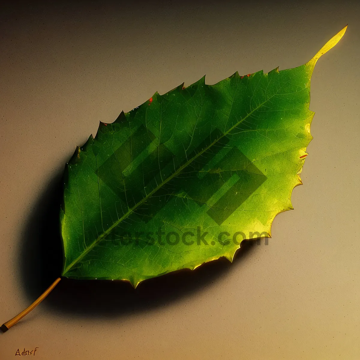 Picture of Colorful Autumn Leaf on Tree
