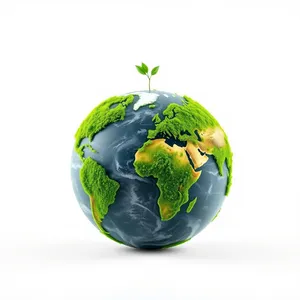 Global 3D Earth Symbol Icon Design