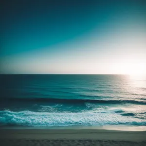Tranquil Tropical Beach Sunset