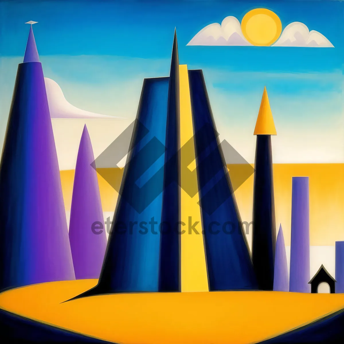 Picture of Colorful Pyramid of Creative Pencils