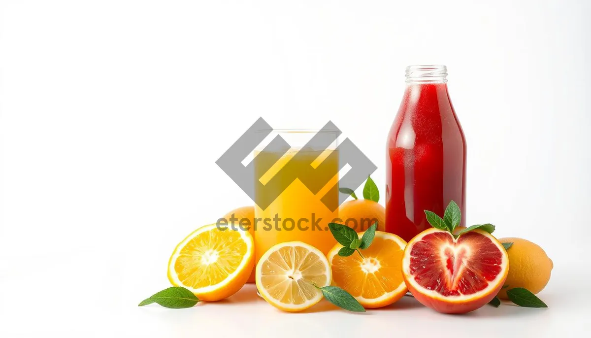 Picture of Fresh Orange Juice in Glass Cup for Healthy Breakfast