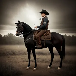 Fast and Furious: Cowboy riding a powerful stallion