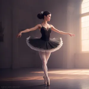 Elegant ballet dancer striking a captivating pose