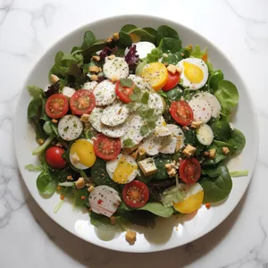 Delicious Gourmet Cheese Plate with Fresh Vegetables