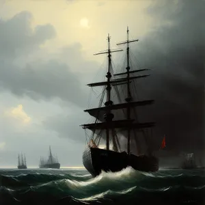 Electric Pirate Ship Sailing the Power Seas