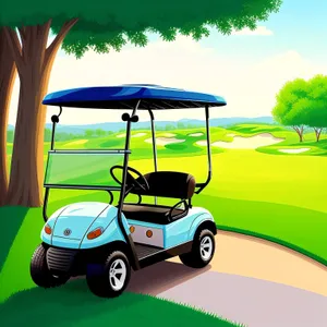 Golf Cart on the Green