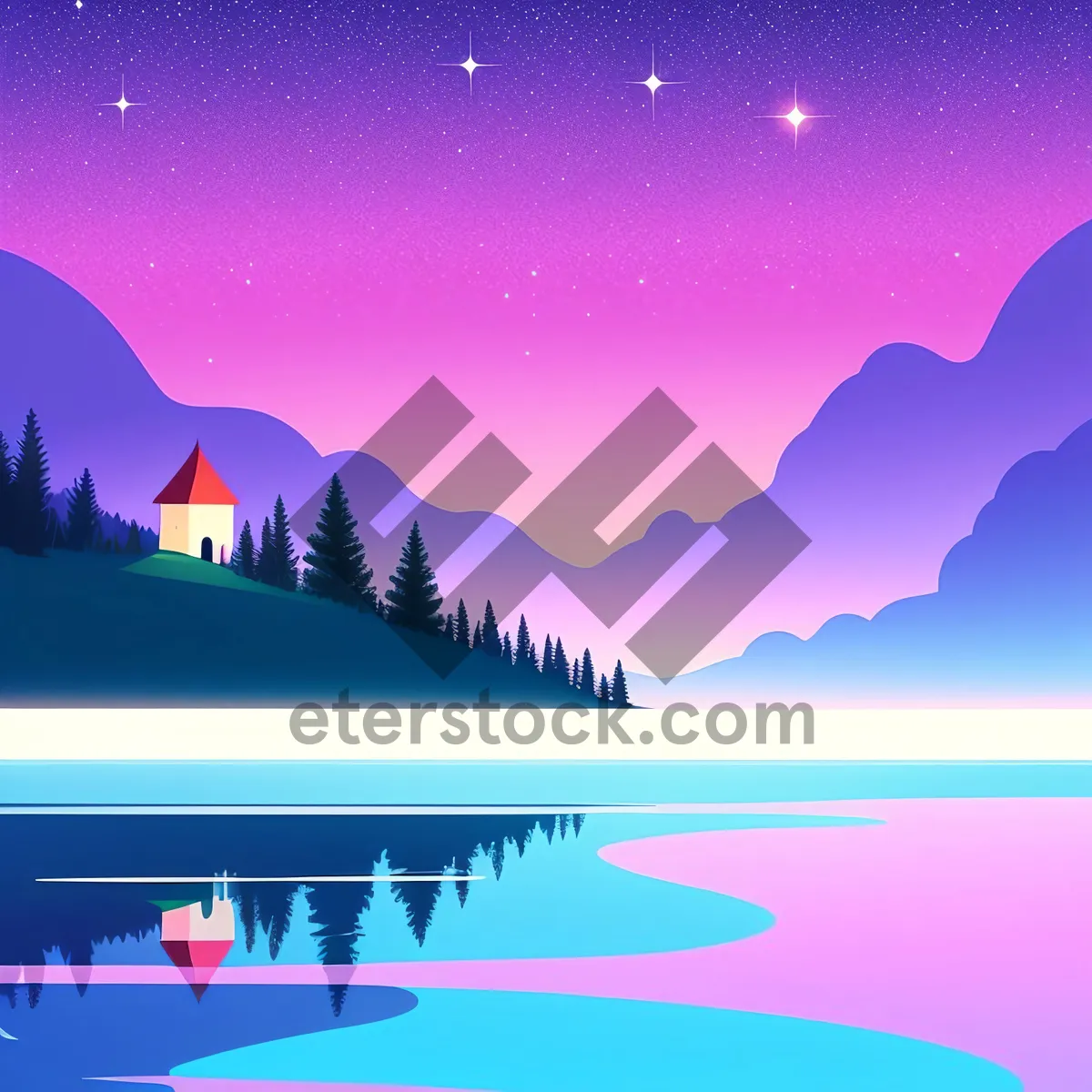 Picture of Winter Starlight: A Magical Holiday Sky Design