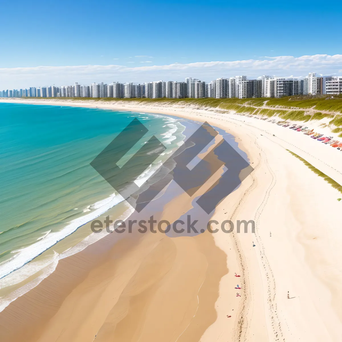 Picture of Sandy Beach Paradise with Turquoise Waves
