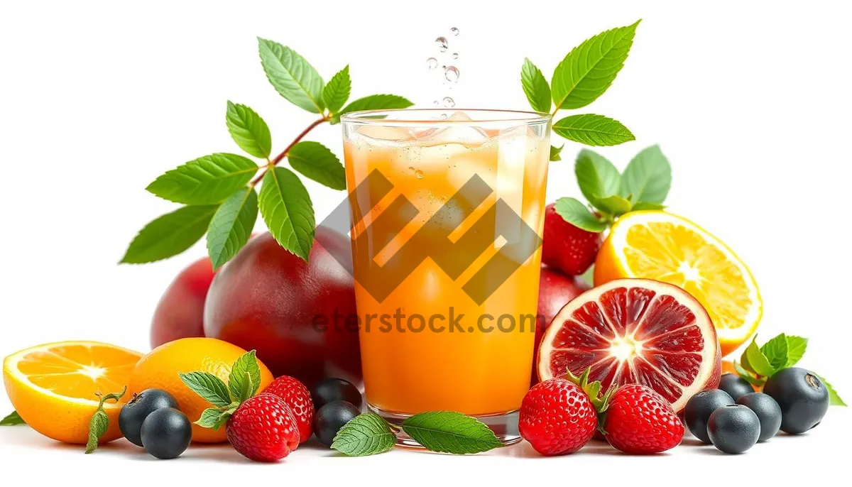 Picture of Fresh Berry Citrus Fruit Juice in Glass