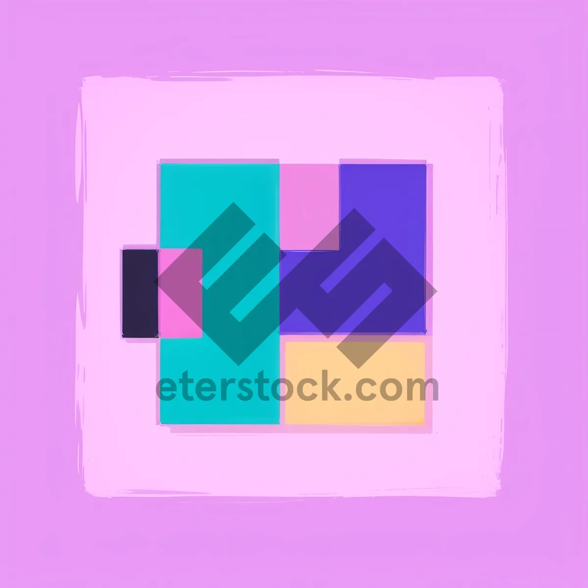 Picture of 3D square paper icons set for business buttons.