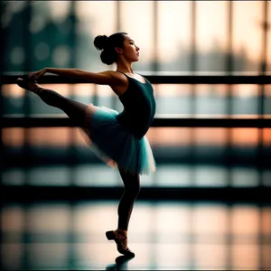 Energetic Dance Poser on Balance Beam